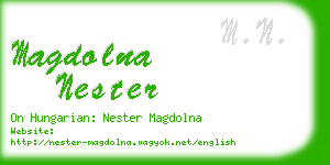 magdolna nester business card